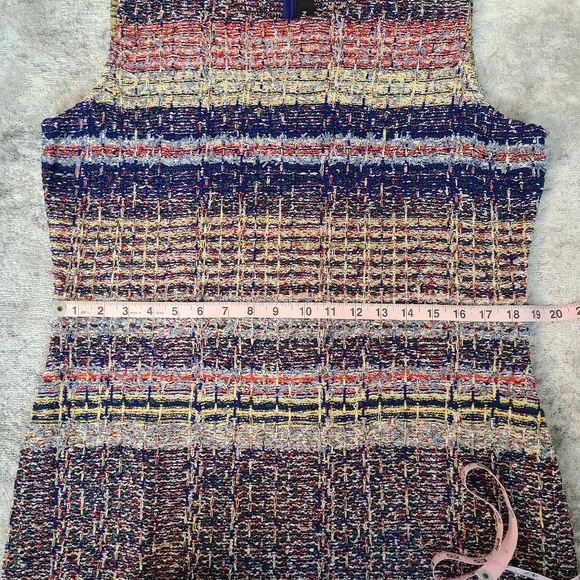 St. John Ellah Tweed Knit Multicolor Dress Size 14 - Picture 5 of 9